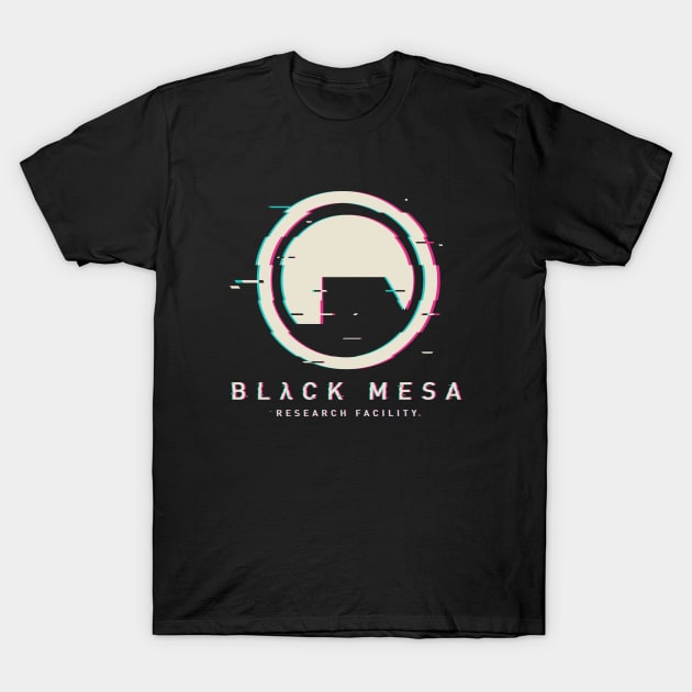 Black Mesa Research Facility Glitch T-Shirt by Hataka